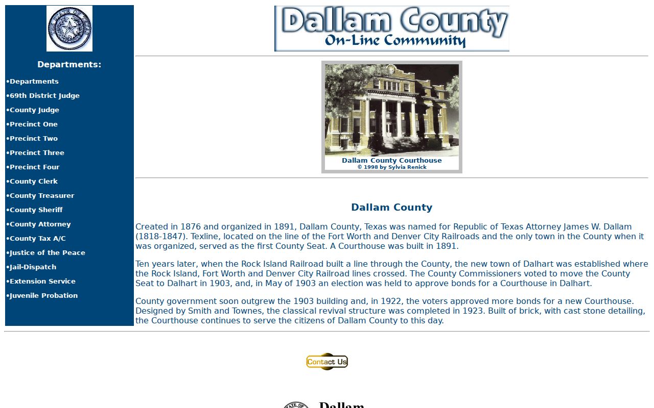 Dallam County courthouse connected to local warrant records